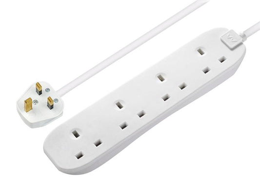 Masterplug 13A 4 Gang 2m Extension Lead