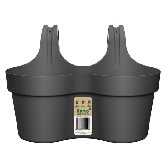 Elho Florus Paris Balcony Hanger Duo Flower Pot Anthracite