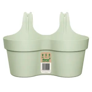 Elho Florus Paris Balcony Hanger Duo Flower Pot Mint Green