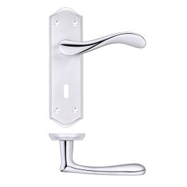Zoo Project Asti Lock Satin Polished Chrome Door Handles