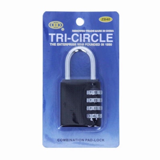 Tri Circle 4 Dial 40mm Combination Padlock