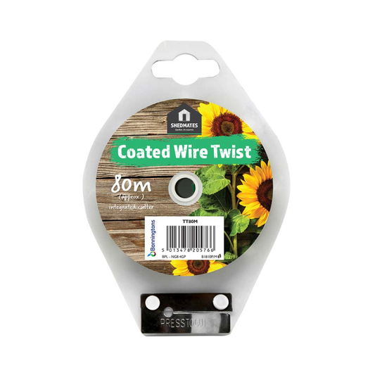 Shedmates 80m Garden Twisty Tie Wire with Cutter