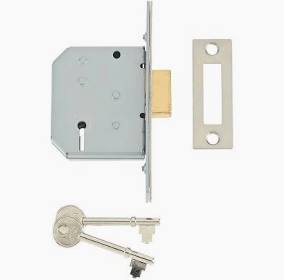 Union 3 Lever Mortice Deadlock 2.5" Chrome
