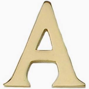 Max6mum Security Self Adhesive Brass Decorative Door Letter A