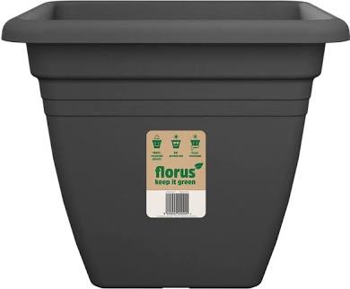 Elho Florus Mediterran Quadro Plant Pot Anthracite 30cm