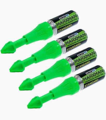 Marxman Chalk Non Permanent Marking Tool Pen 4 Pack