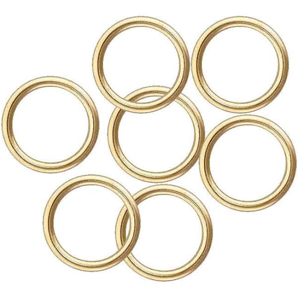 Basic Hardware 19mm Curtain Rings Hollow Brass 10 Pack