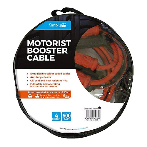 Simply 600A Jump Leads 4m