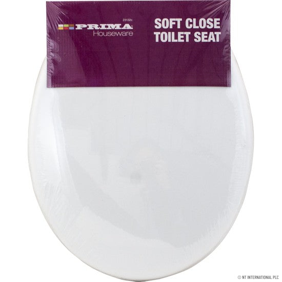 Prima Soft Close White Plastic Toilet Seat