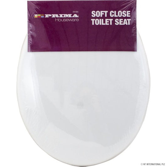 Prima Soft Close White Plastic Toilet Seat