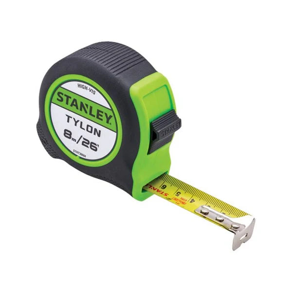 Stanley 8m (26ft) Hi Vis Tylon Tape