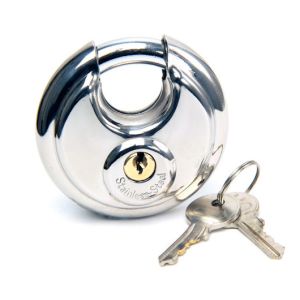Tri Circle 70mm Stainless Steel Disc Padlock