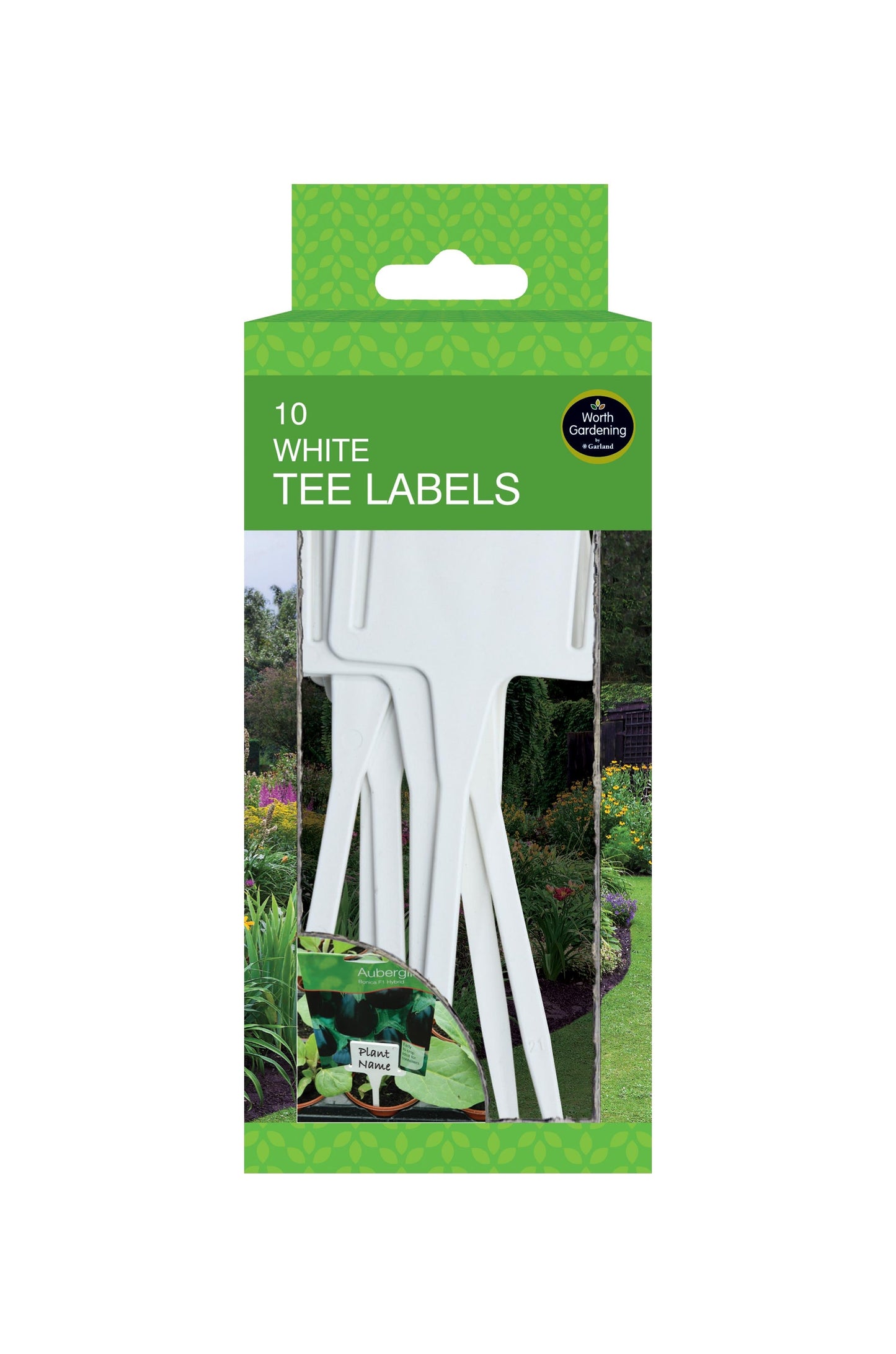 Garland 10 White Tee Plant Labels