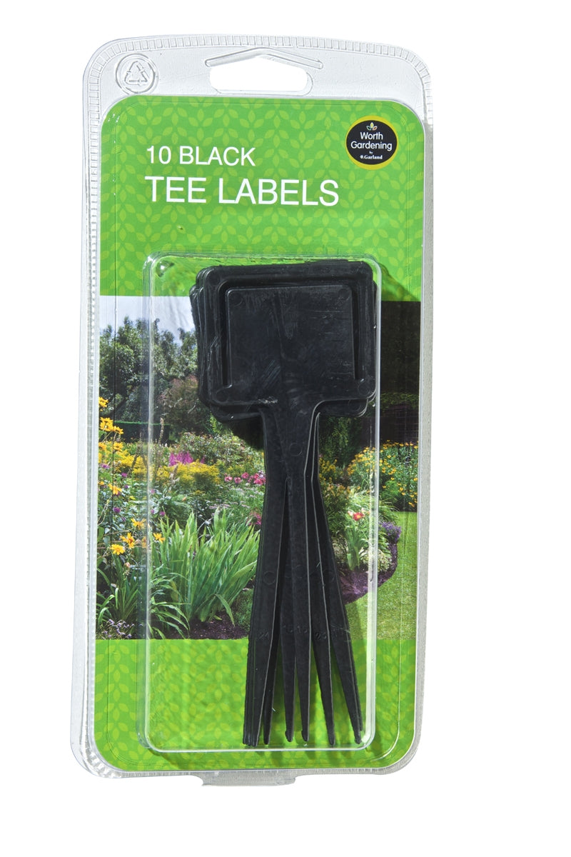 Garland 10 Black Tee Plant Labels