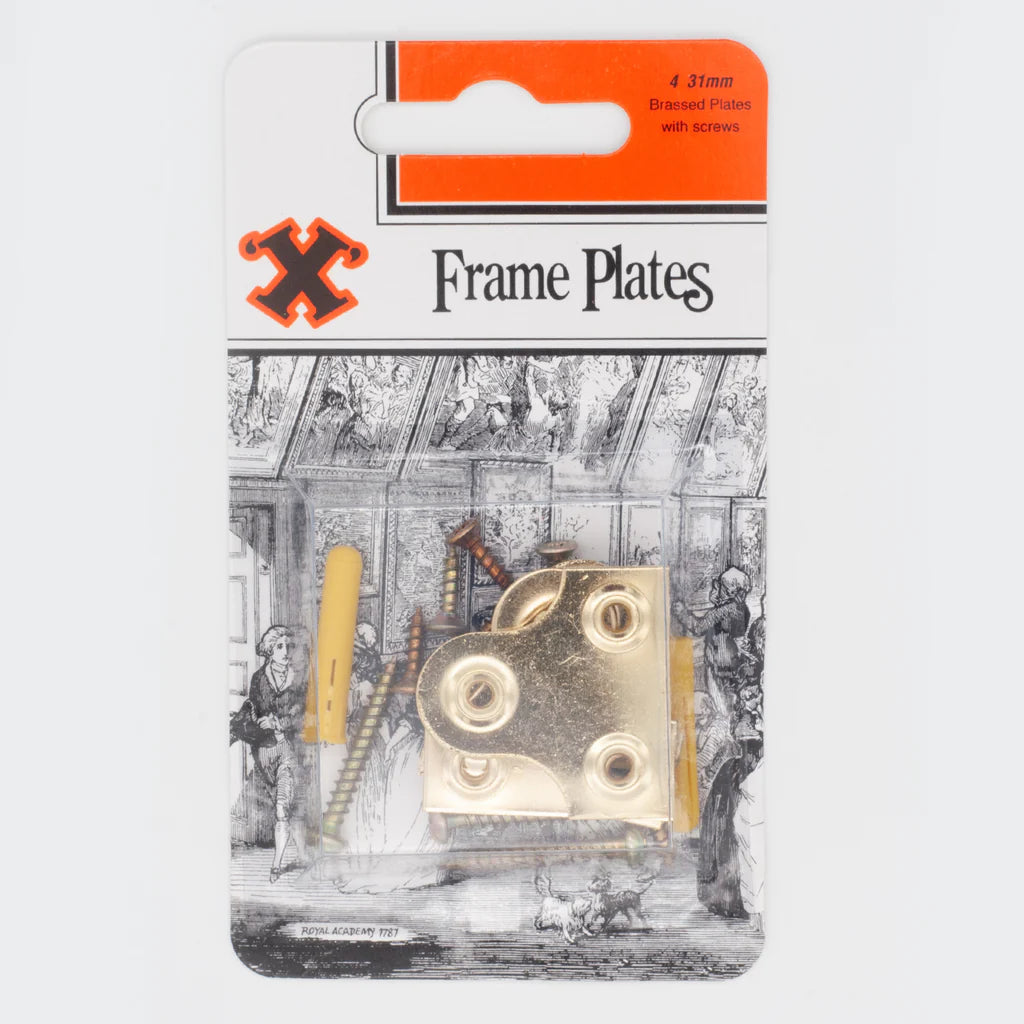 X Picture Frame Plates 31mm 4 Pack