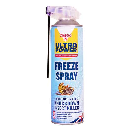 STV ZER569 Knockdown Insect Freeze Aerosol Spray 500ml Dual Action